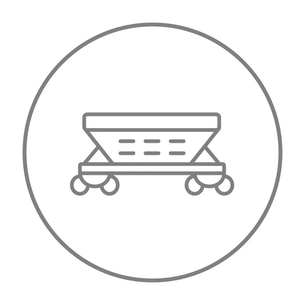 Cargo wagon line icon. — Stock Vector