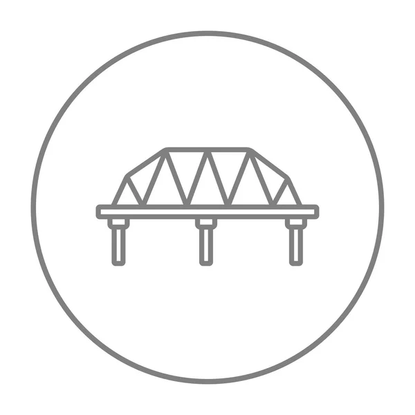 Rail way bridge line icon. — Stock Vector