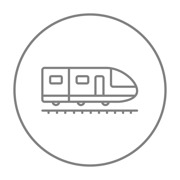 Moderne hoge snelheid trein lijn pictogram. — Stockvector