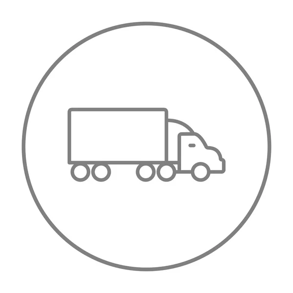 Значок линии доставки грузовых автомобилей. — стоковый вектор