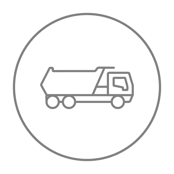 Dump truck lijn pictogram. — Stockvector