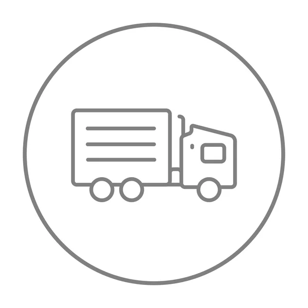 Значок линии доставки грузовых автомобилей. — стоковый вектор