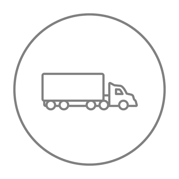 Levering truck lijn pictogram. — Stockvector