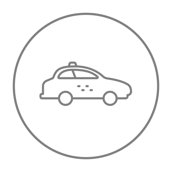 Taxi coche línea icono. — Vector de stock