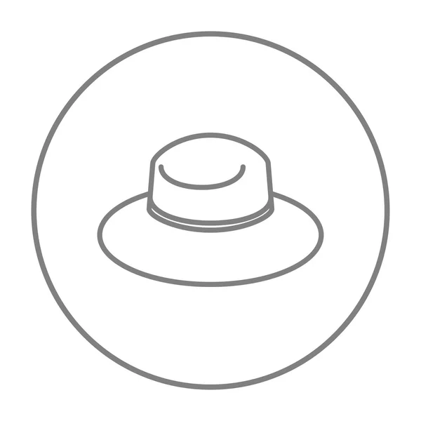 Sombrero de verano línea icono . — Archivo Imágenes Vectoriales
