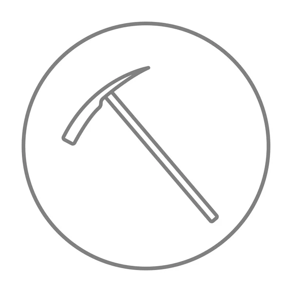 Ice pickaxe line icon. — Stock Vector