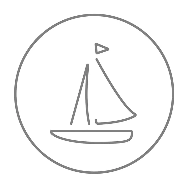 Sailboat line icon. — Stock Vector