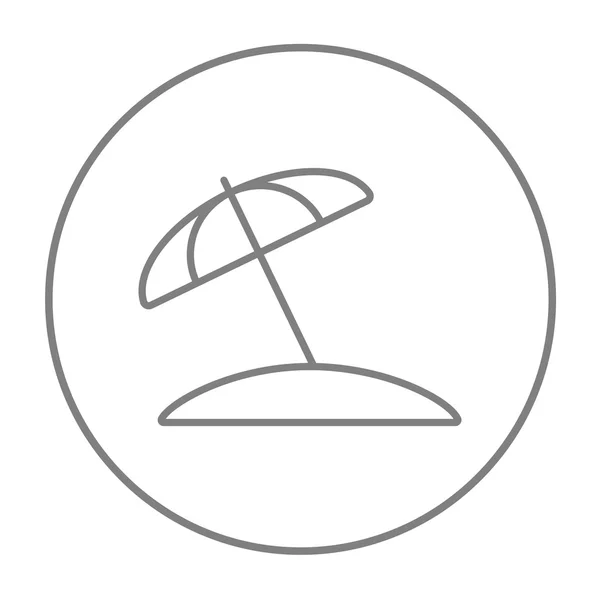 Linea ombrellone icona. — Vettoriale Stock