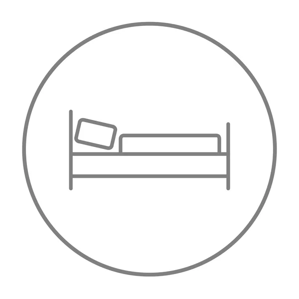 Línea de cama icono . — Archivo Imágenes Vectoriales