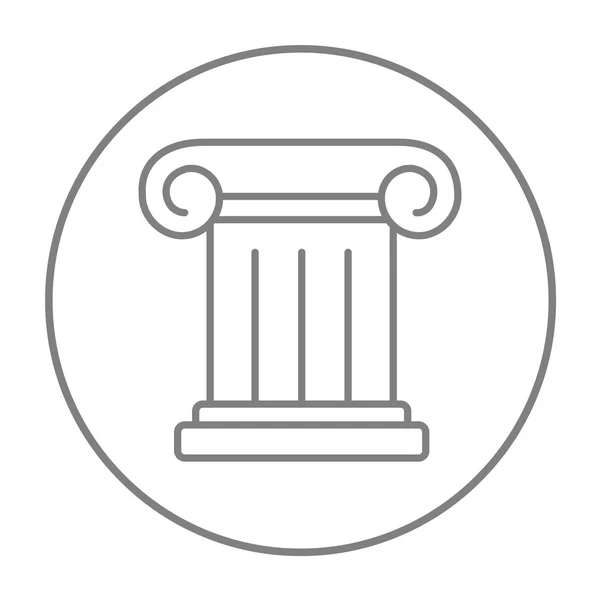 Ancient column line icon. — Stock Vector