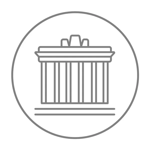 Akropolis van Athene lijn pictogram. — Stockvector