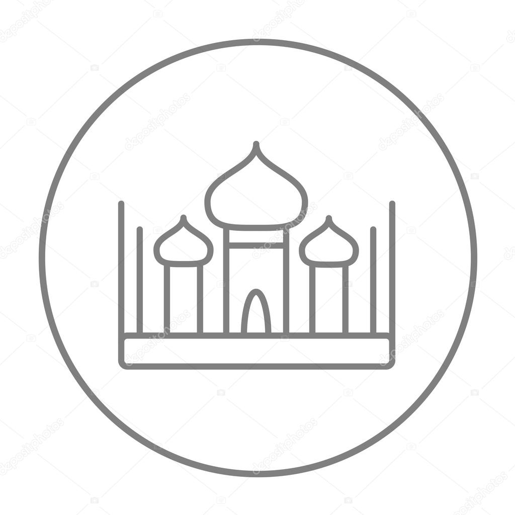 Mosque line icon.