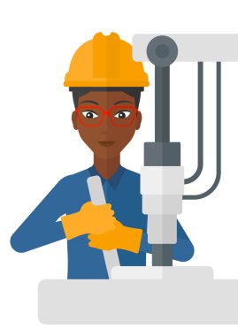 İşçisi ile Endüstri/sanayii donatımı.