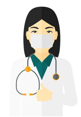 Confident doctor in mask.