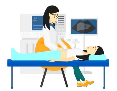 Hasta Ultrasonografi altında.