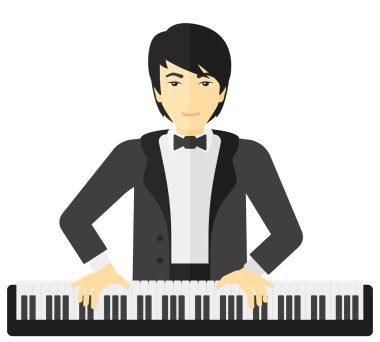 Piyano çalan adam.