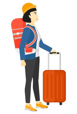 Kadın bzckpack ve evrak çantası.