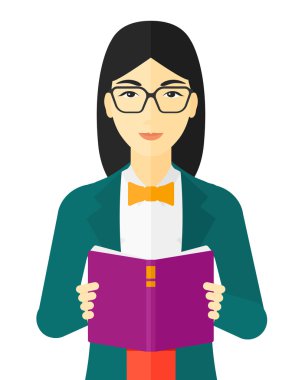 Kadın kitap okuyor..