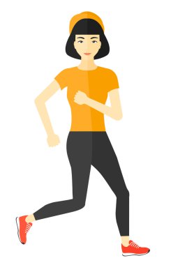 Sportif kadın koşu.