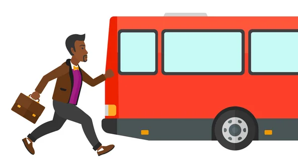 Hombre desaparecido autobús . — Vector de stock