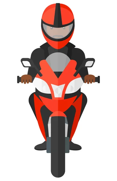 Man riding motorcycle. — Stock Vector