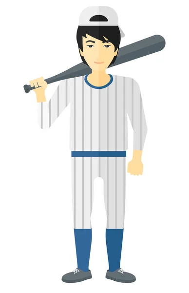 Állandó ütő baseball-játékos. — Stock Vector