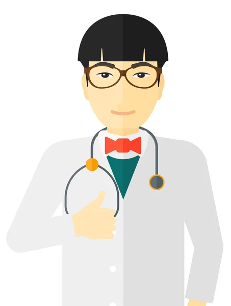 Confident doctor in mask. — Stockvector