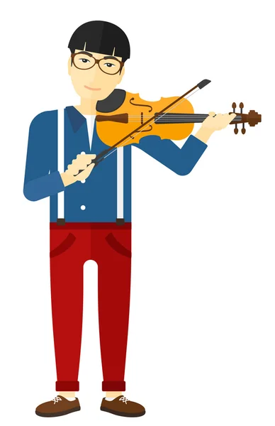 Homme jouant du violon . — Image vectorielle