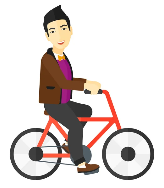 Homem andar de bicicleta. —  Vetores de Stock