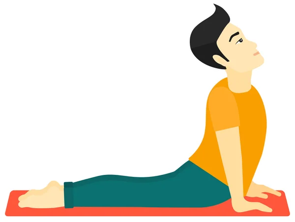 Homme pratiquant le yoga. — Image vectorielle