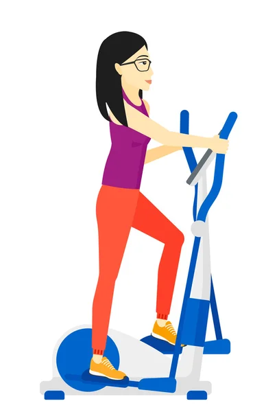 Woman making exercises. — Stock Vector