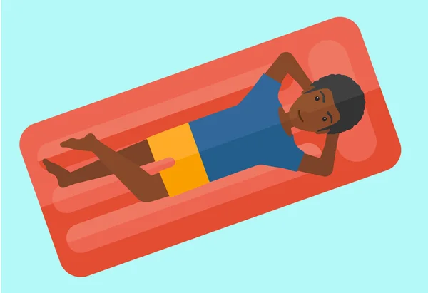 Man santai di kolam renang  . Stok Ilustrasi Bebas Royalti