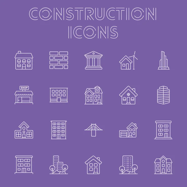 Ensemble d'icône de construction . — Image vectorielle