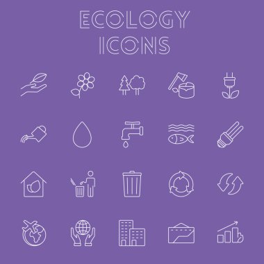 Ekoloji simgesi seti.