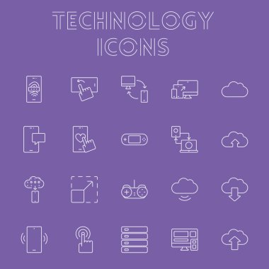 teknoloji Icon set.