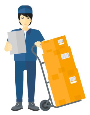 Kutuları getiren adam..