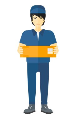 Kutu teslim eden adam..