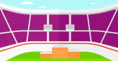 Stadyum ile podyum kazananlar için arka plan.