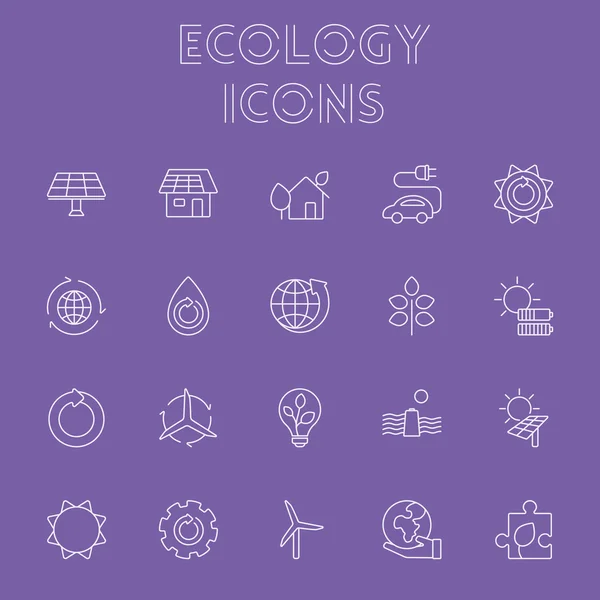 Conjunto de iconos Ecología. — Archivo Imágenes Vectoriales