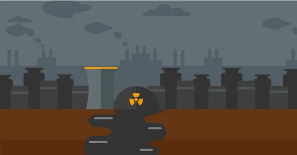 Antecedentes de la central nuclear . — Vector de stock