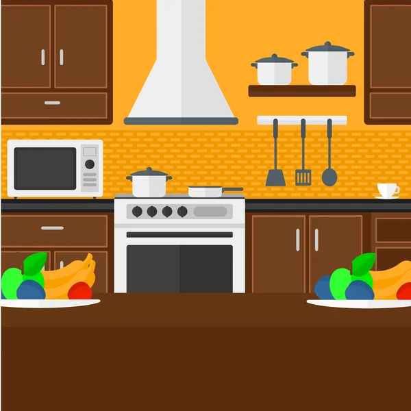 Hintergrund der Küche mit Geräten. — Stockvektor