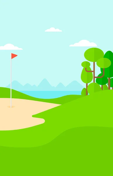 Contexte du terrain de golf . — Image vectorielle