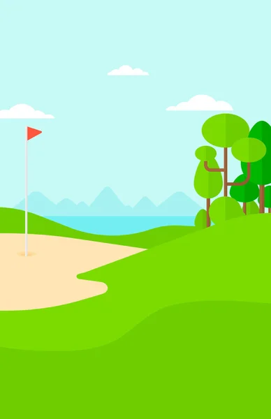 Fondo del campo de golf . — Vector de stock