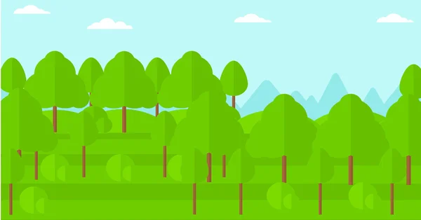 Background of green forest. — Stock Vector