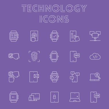 teknoloji Icon set.
