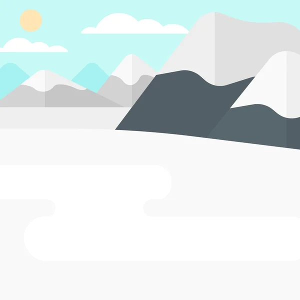 Hintergrund des schneebedeckten Berges. — Stockvektor