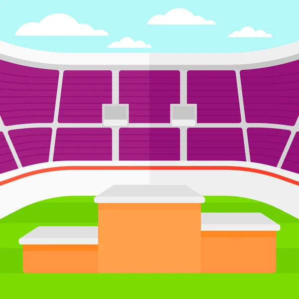 Background of stadium with podium for winners. — Stock Vector