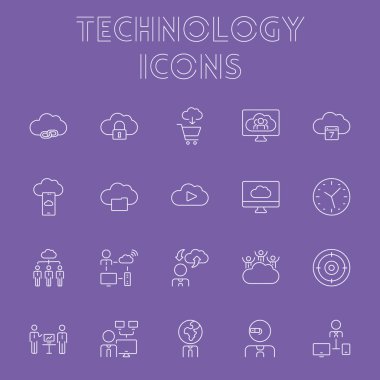 teknoloji Icon set.