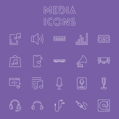 Medya Icon set.