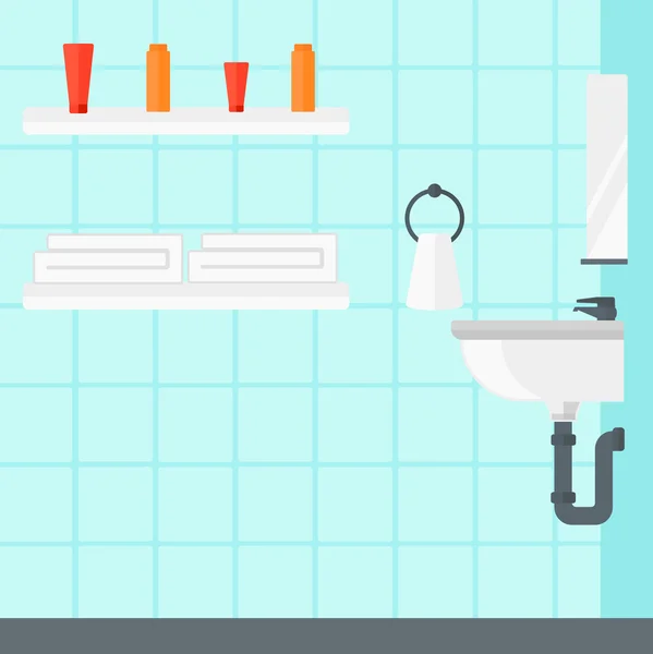 Fondo de baño privado . — Vector de stock